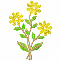 Flowers And Tree Embroidery Design 6 Flowers And Tree Embroidery Design 6